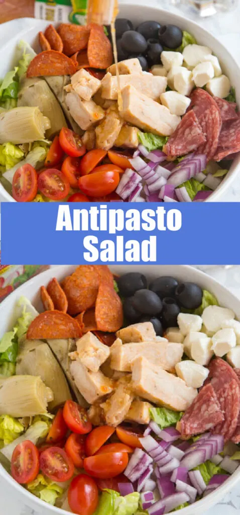 close up antipasto salad