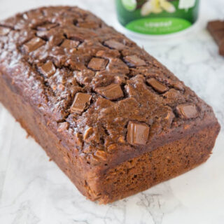 Chocolate Oatmeal Banana Bread - Banana bread recipe made with yogurt (no butter or oil), oatmeal and studded with chocolate. A great use for those bananas sitting on your counter!