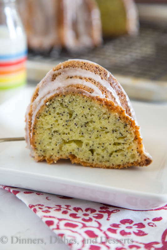 Poppy Seed Cake - a quick and easy cake recipe that comes together in minutes. Moist, delicious, and great for dessert, or with a cup of coffee.