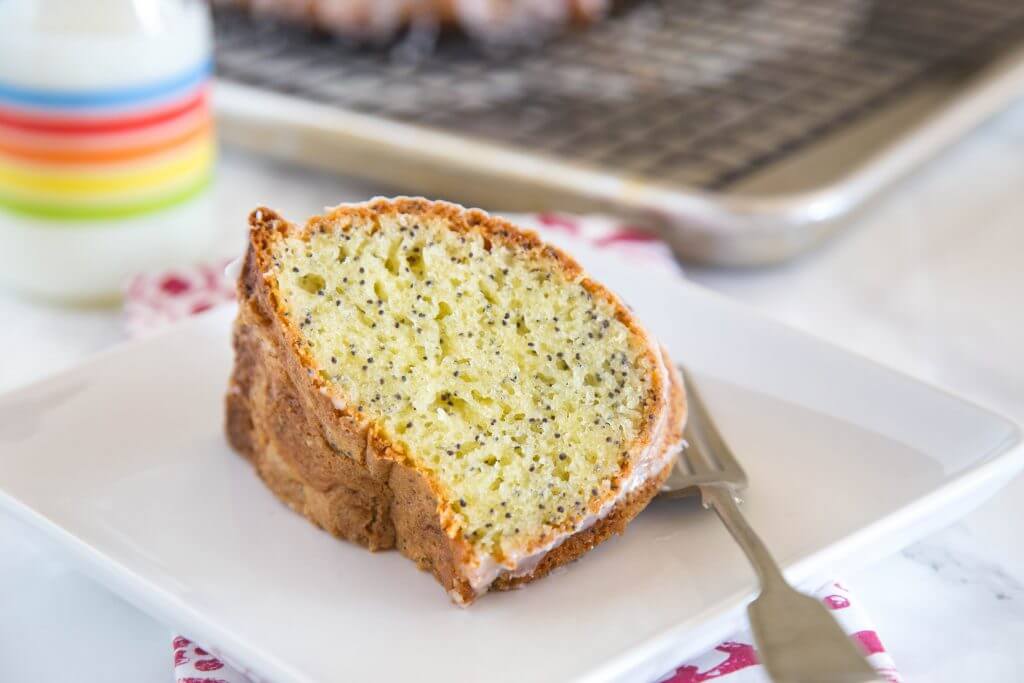 Poppy Seed Cake - a quick and easy cake that comes together in minutes. Moist, delicious, and great for dessert, or with a cup of coffee.