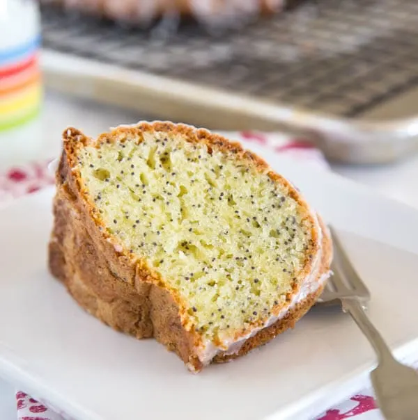 Poppy Seed Cake - a quick and easy cake recipe that comes together in minutes.  Moist, delicious, and great for dessert, or with a cup of coffee.