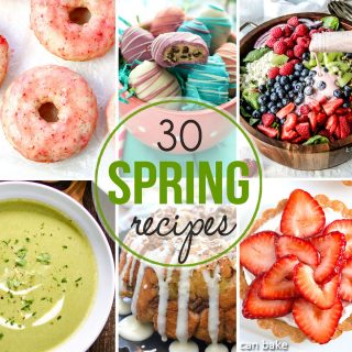 Over 30 great spring recipes to get your cooking and using lots of spring veggies and other ingredients!
