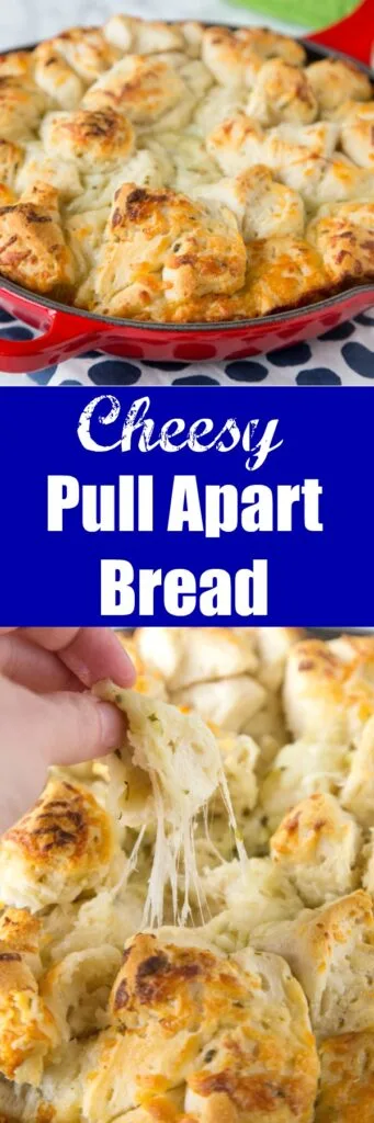 close up cheesy pull apart bread