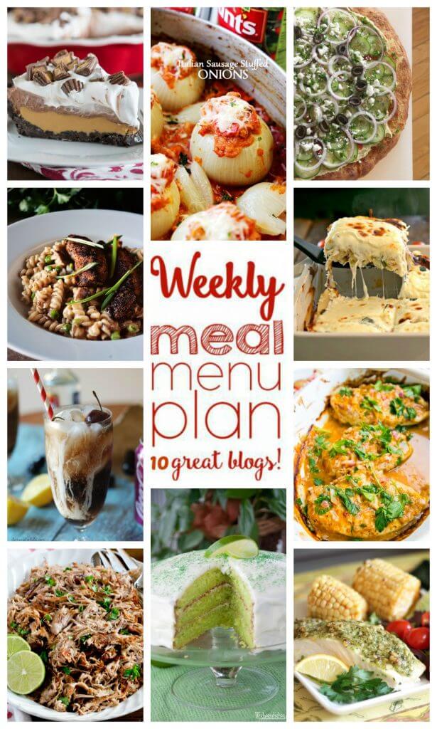 Weekly Meal Plan Week 41 - 10 great bloggers bringing you a full week of recipes including dinner, sides dishes, and desserts!