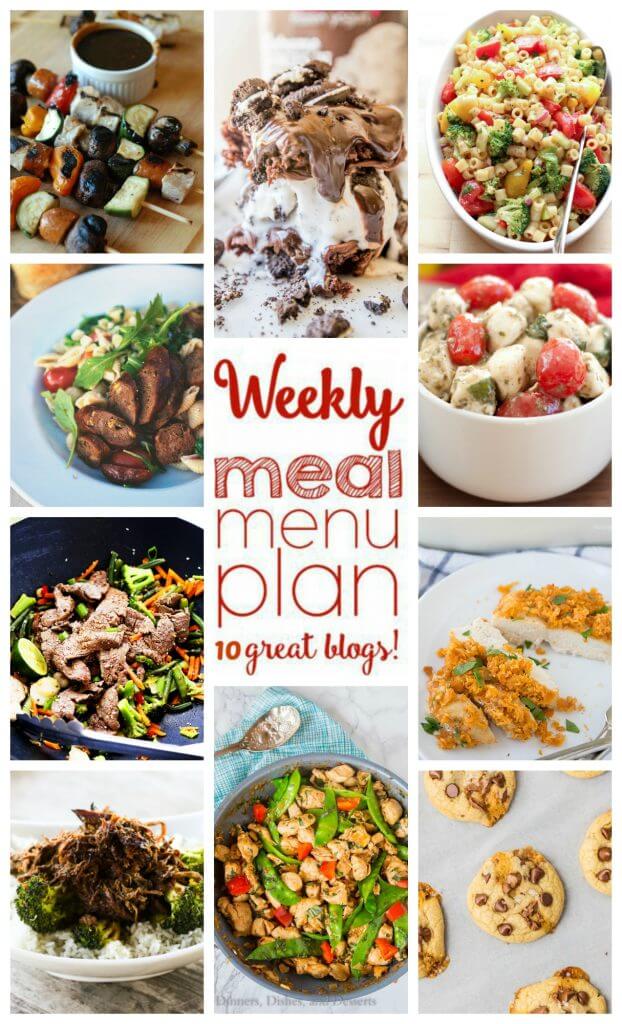 Weekly Meal Plan Week 43 - 10 great bloggers bringing you a full week of recipes including dinner, sides dishes, and desserts!