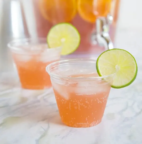 Party Punch - Just 3 ingredients to make this easy sparkling punch. Great for parties, showers, weddings, or any get together. Plus you can spike it for the grown ups!