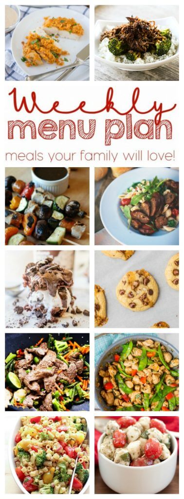 Weekly Meal Plan Week 43 - 10 great bloggers bringing you a full week of recipes including dinner, sides dishes, and desserts!