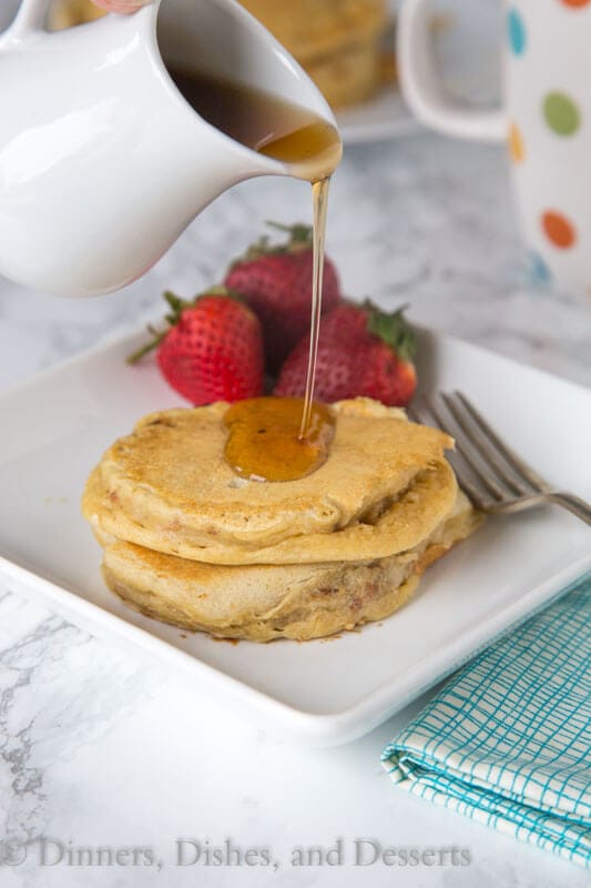 sausage pancakes on a plate