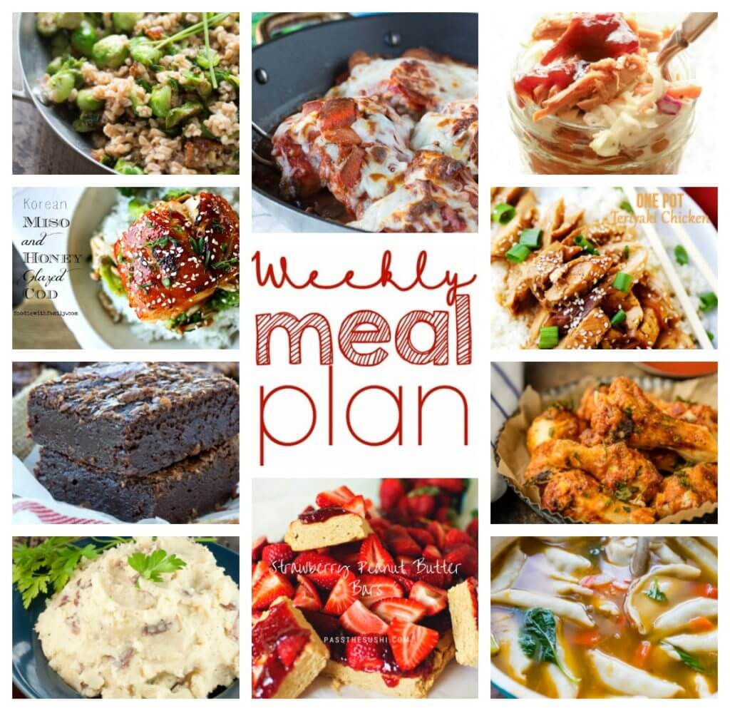 Weekly Meal Plan Week 40 - 10 great bloggers bringing you a full week of recipes including dinner, sides dishes, and desserts!