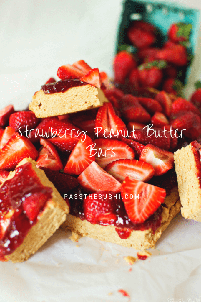 Strawberry Peanut Butter Bars {Pass the Sushi}