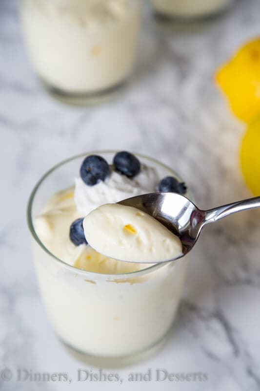 lemon mousse in a cup