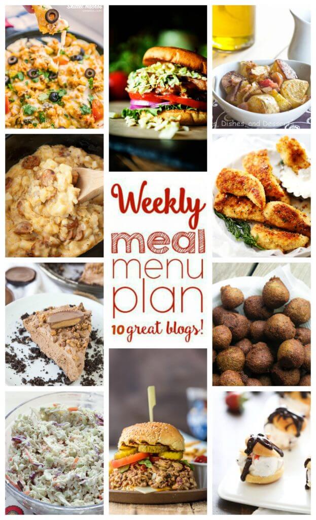 Weekly Meal Plan Week 45 - 10 great bloggers bringing you a full week of recipes including dinner, sides dishes, and desserts!