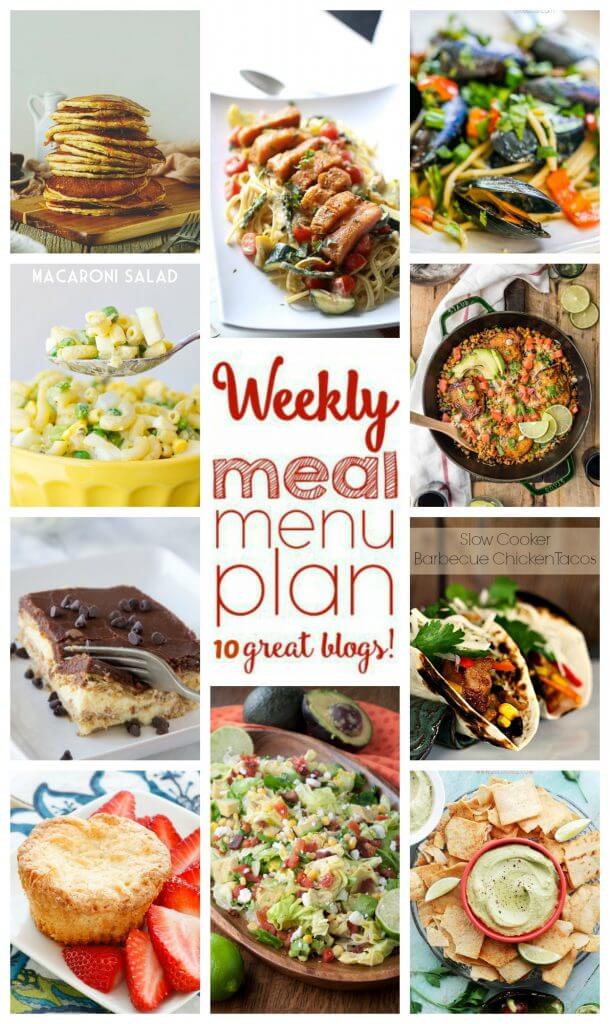 Weekly Meal Plan Week 46 - 10 great bloggers bringing you a full week of recipes including dinner, sides dishes, and desserts!