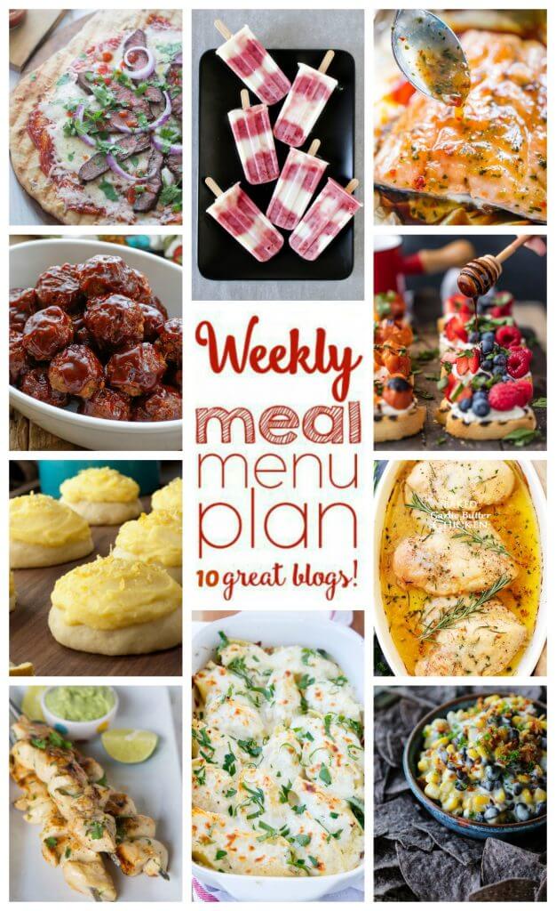 Weekly Meal Plan Week 44 - 10 great bloggers bringing you a full week of recipes including dinner, sides dishes, and desserts!
