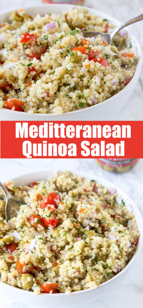quinoa salad in a bowl close up