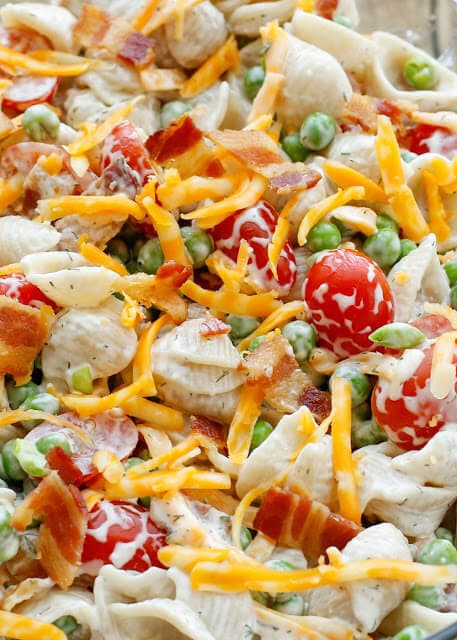 Bacon Ranch Pasta Salad {Barefeet in the Kitchen}