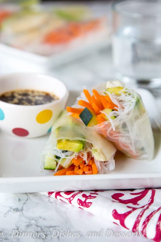 copycat tokyo joes spring rolls on a plate