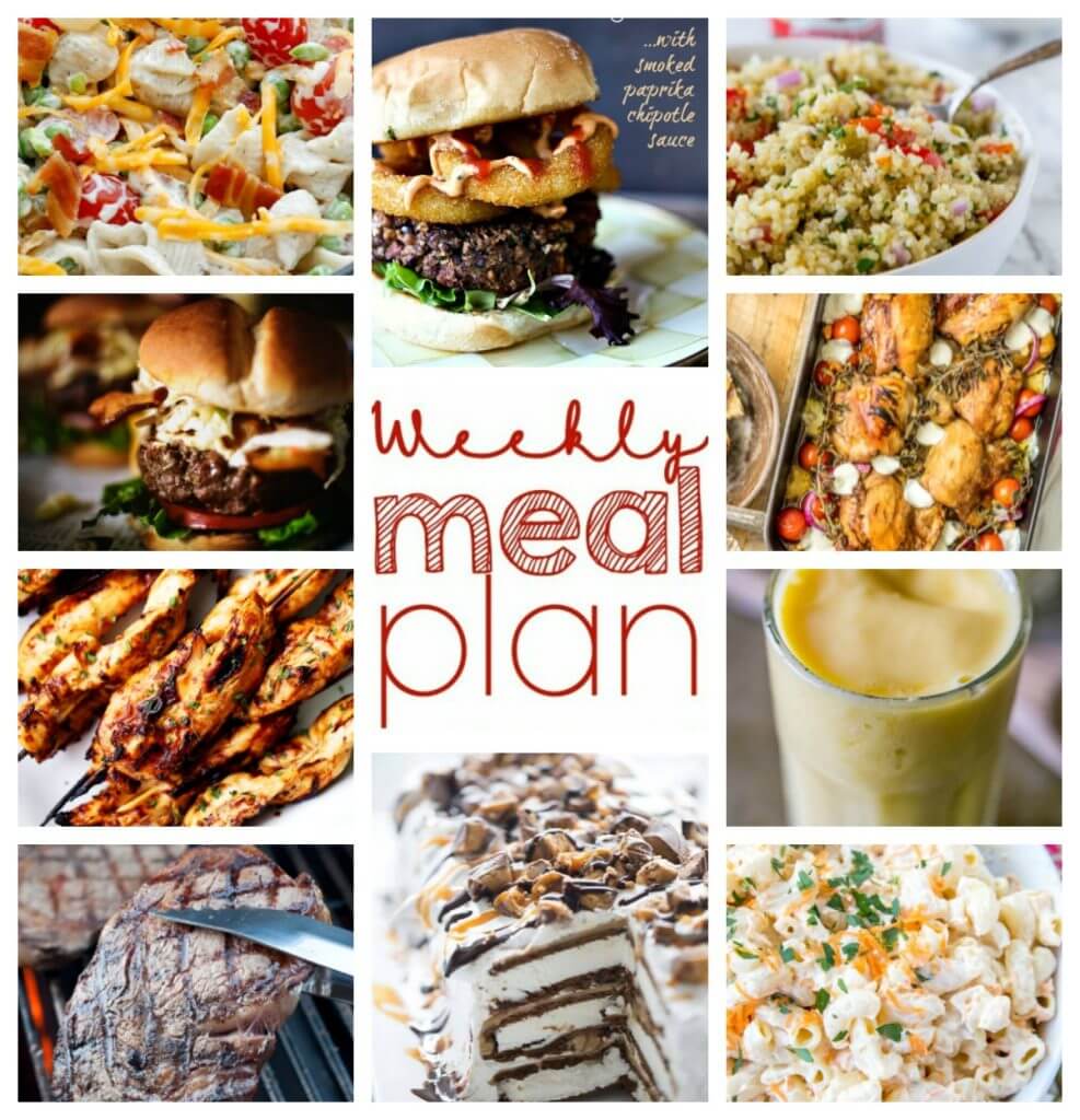 Weekly Meal Plan Week 50 - 10 great bloggers bringing you a full week of recipes including dinner, sides dishes, and desserts!