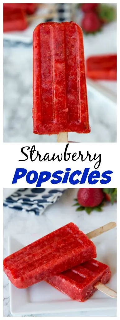 stawberry popsicles on a plate close up