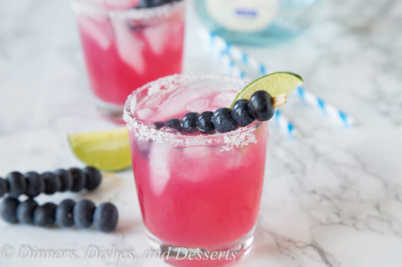 blueberry margarita in a cup