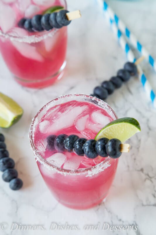 blueberry margarita in a cup