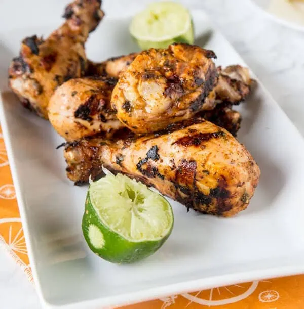 Chili Lime Grilled Chicken Drumsticks - add a ton of flavor to your chicken with this chili lime marinade.  You can use on drumsticks, chicken breasts or just about anything for a quick and easy dinner.