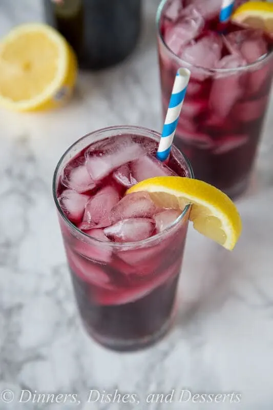 Red Wine Spritzer - Your favorite red or white wine can be use to make this cool and refreshing cocktail you can enjoy anytime of day! So easy, you can make in minutes, with just 2 ingredients!