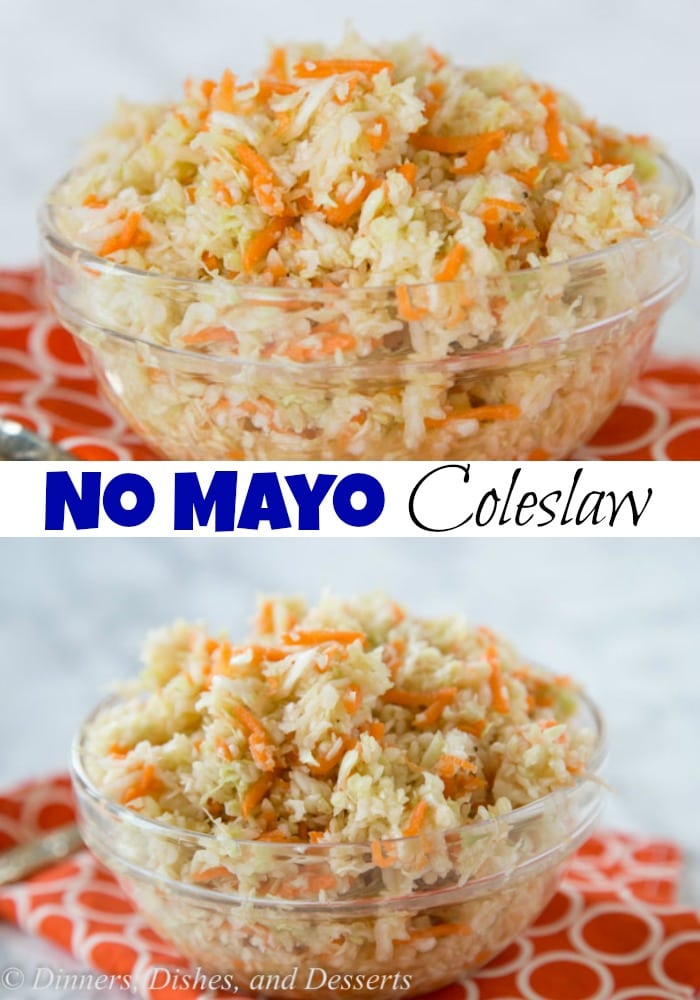 Summer Coleslaw - light and tangy  no mayo coleslaw recipe that you can make all summer long! 