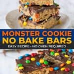 Monster Cookie No Bake Bars – Easy & Irresistible