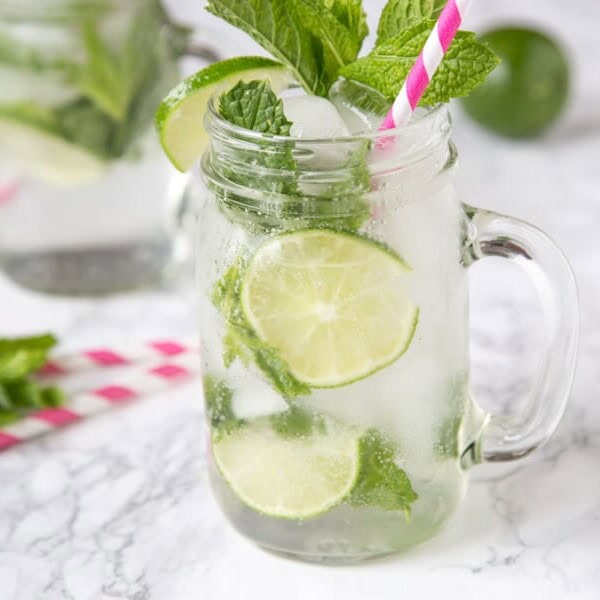 light mojito in a cup