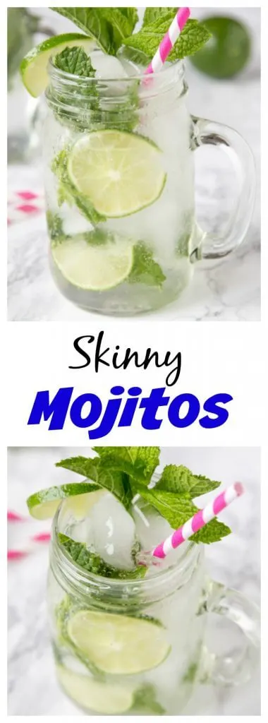 Skinny Mojitos - enjoy all the flavors of a classic mint mojito, in an easy and just a little bit healthier version.