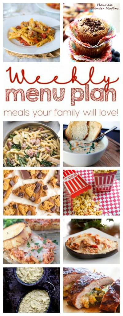 Weekly Meal Plan Week 61 – 10 great bloggers bringing you a full week of recipes including dinner, sides dishes, and desserts!