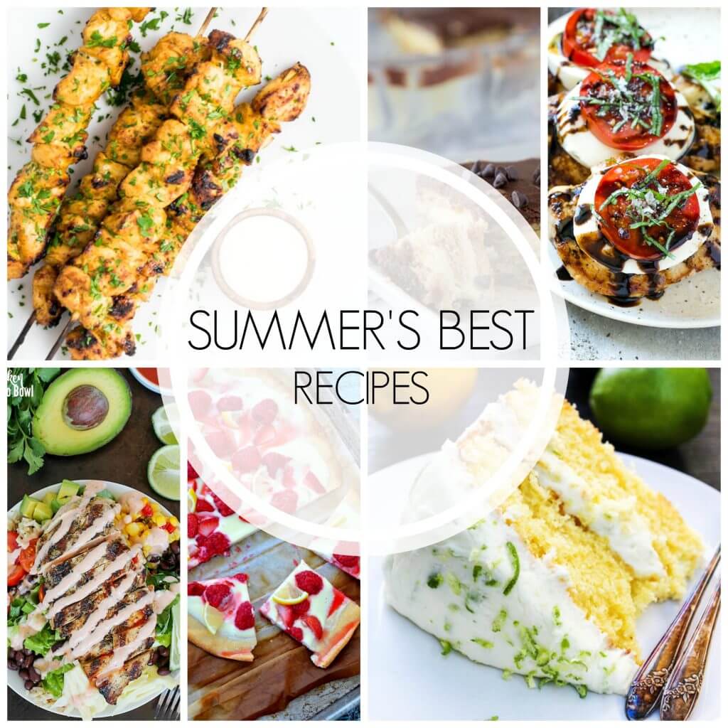 Summer Recipes - Over 20 recipes that scream summer!  Fresh veggies and fruit and summer flavors are the stars, and there is still time to make them all!