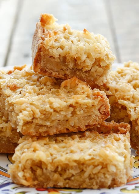 Chewy Coconut Bars {Barefeet in the Kitchen}