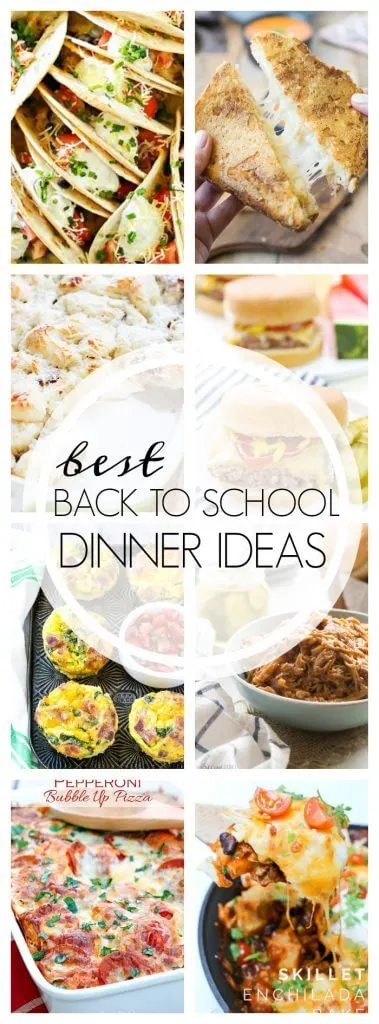 Back to School Recipes - Over 20 recipes that are perfect for those busy weeknights! 