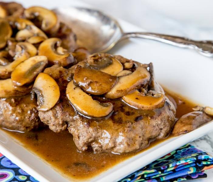 Hamburger Steaks With Mushroom Gravy Dinners Dishes And Desserts