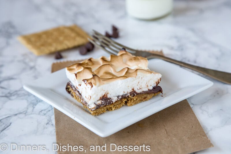 sheet pan smores on a plate