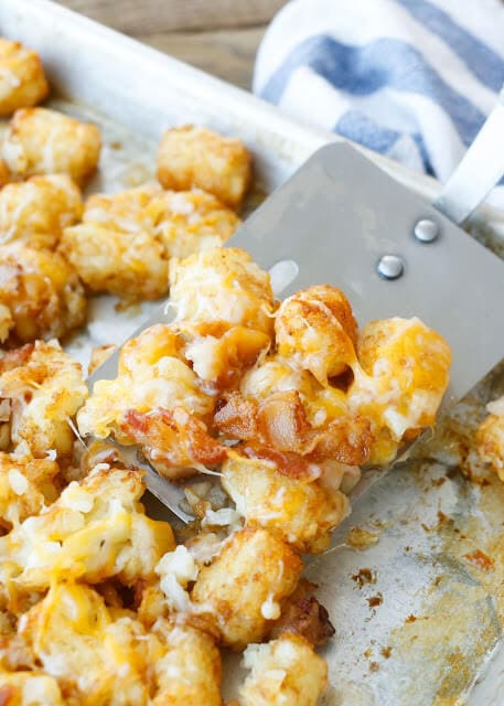 Cheesy Bacon Tater Tots {Barefeet in the Kitchen}