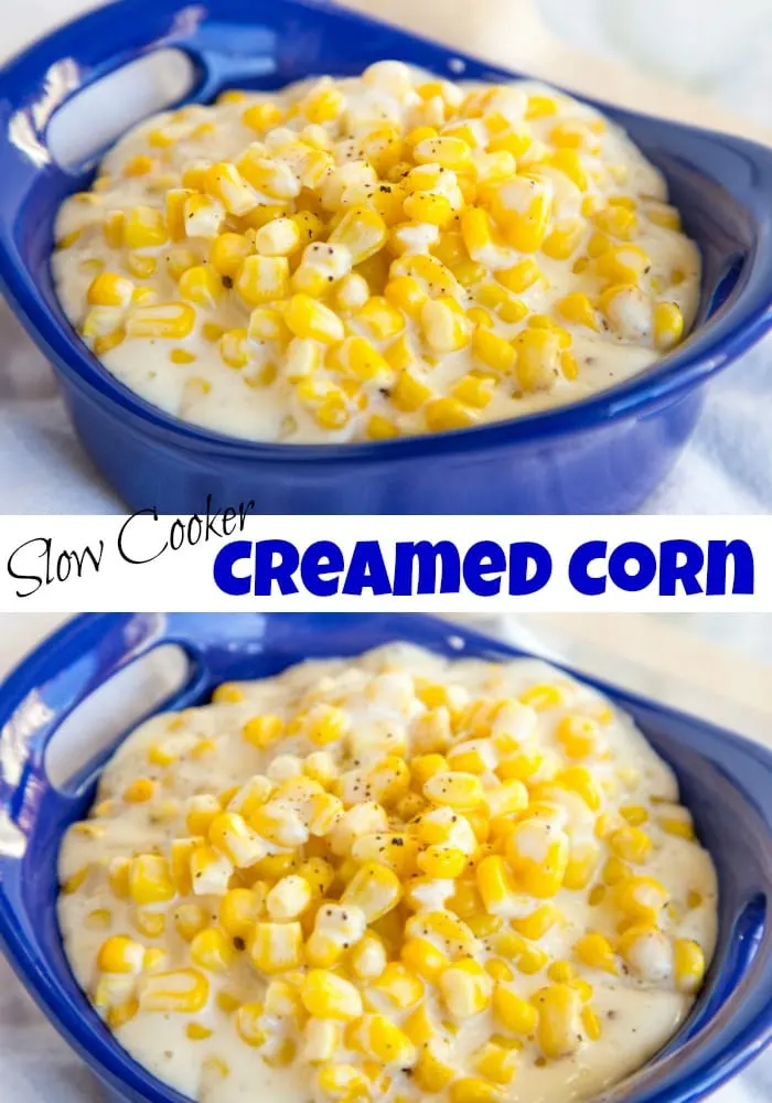 Crock Pot Creamed Corn - dress up your side dishes with this creamed corn. So much better than any canned stuff you can find. 