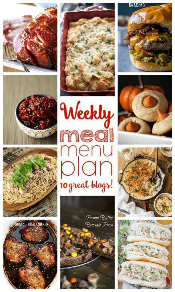 Weekly Meal Plan Week 68 – 10 great bloggers bringing you a full week of recipes including dinner, sides dishes, and desserts!