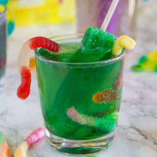 Monster Juice - a kid friendly drink just in time for Halloween. Use Popsicles to make it fun and festive!