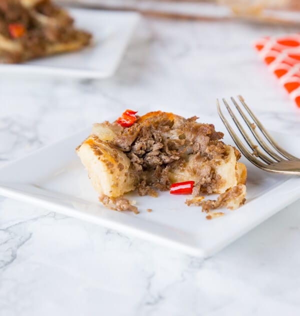 pumpkin dump cake on a plate