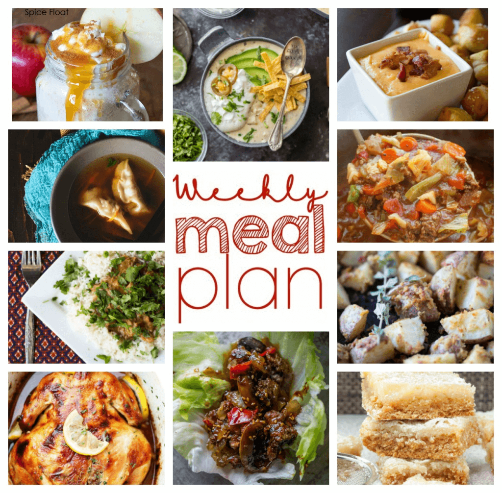 Weekly Meal Plan Week 67 – 10 great bloggers bringing you a full week of recipes including dinner, sides dishes, and desserts!