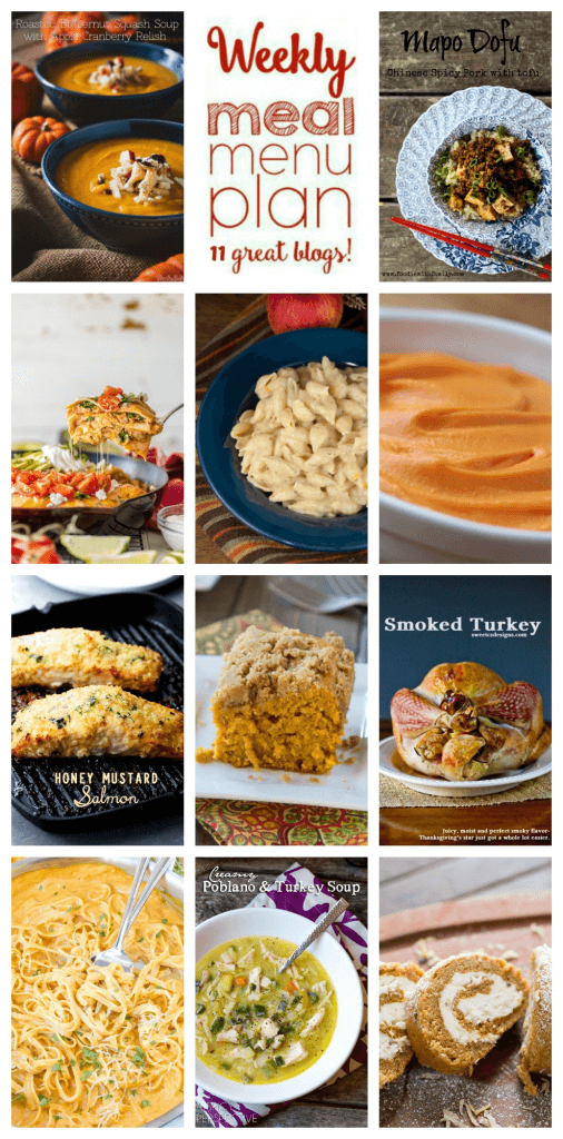 Weekly Meal Plan Week 71 – 11 great bloggers bringing you a full week of recipes including dinner, sides dishes, and desserts!