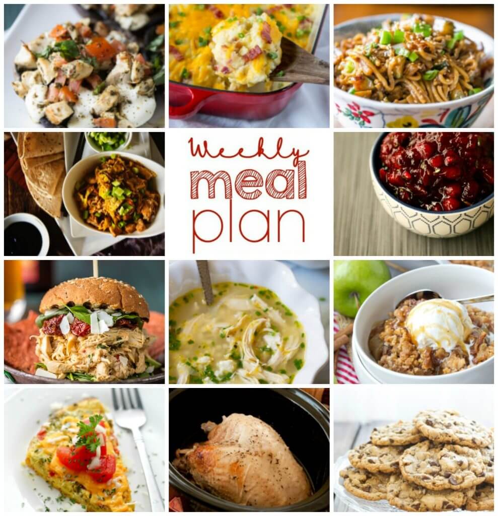 Weekly Meal Plan Week 70 – 11 great bloggers bringing you a full week of recipes including dinner, sides dishes, and desserts!