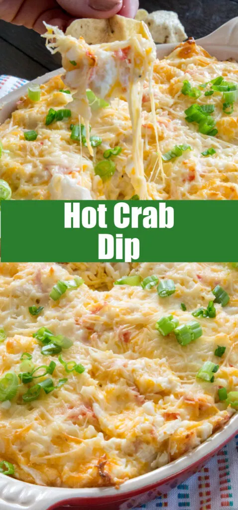 hot crab dip on a serving bowl