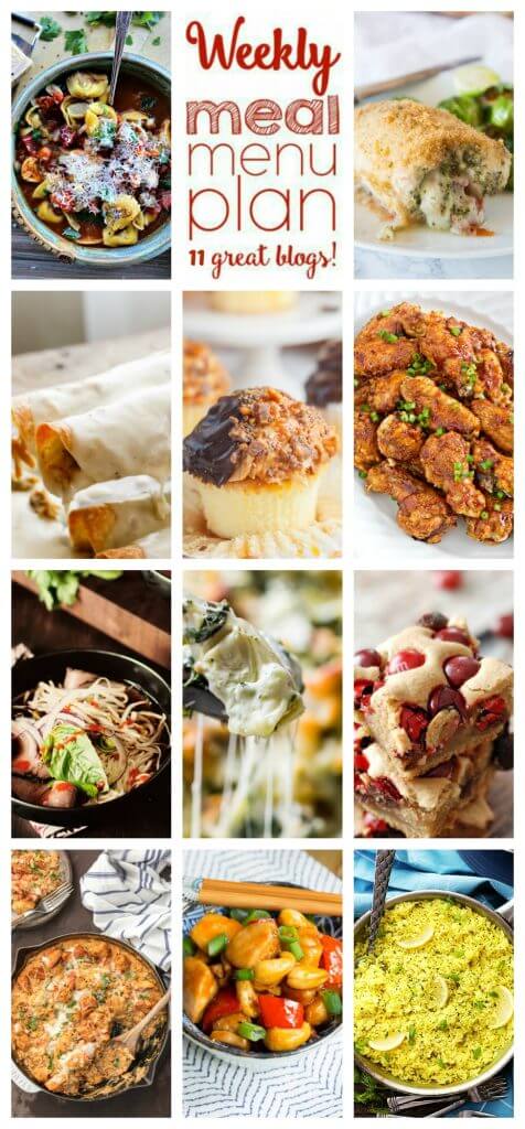 Weekly Meal Plan Week 79 – 11 great bloggers bringing you a full week of recipes including dinner, sides dishes, and desserts!