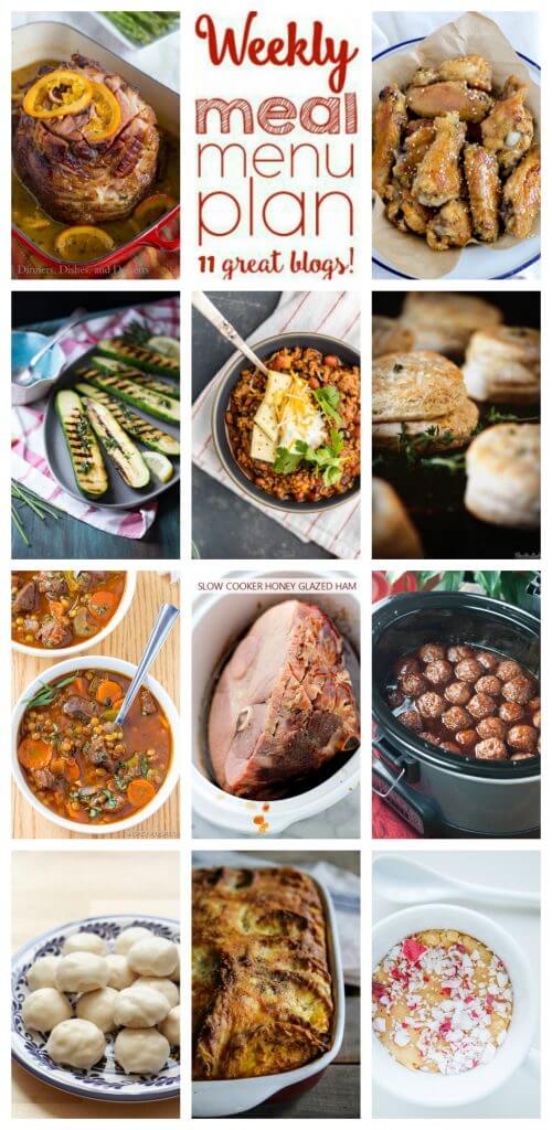 Weekly Meal Plan Week 75 – 11 great bloggers bringing you a full week of recipes including dinner, sides dishes, and desserts!