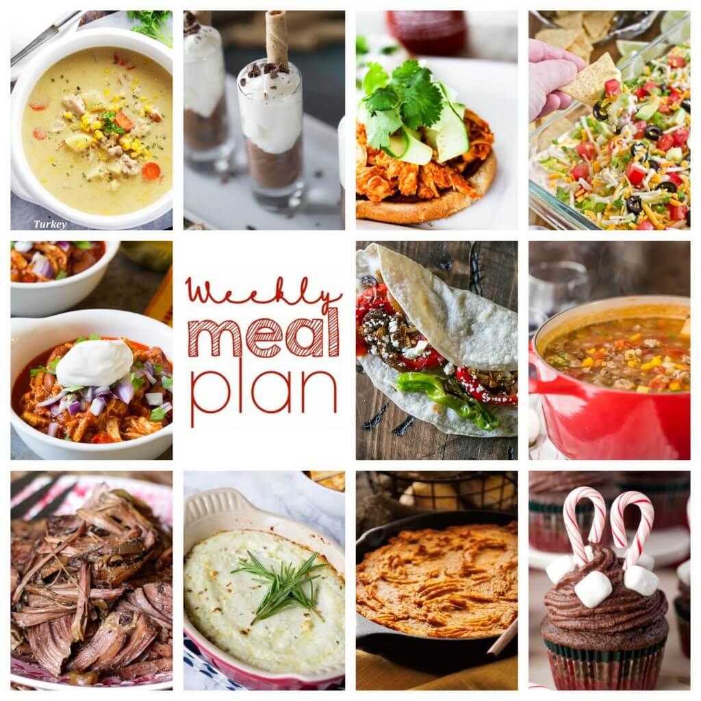 Weekly Meal Plan Week 76 – 11 great bloggers bringing you a full week of recipes including dinner, sides dishes, and desserts!