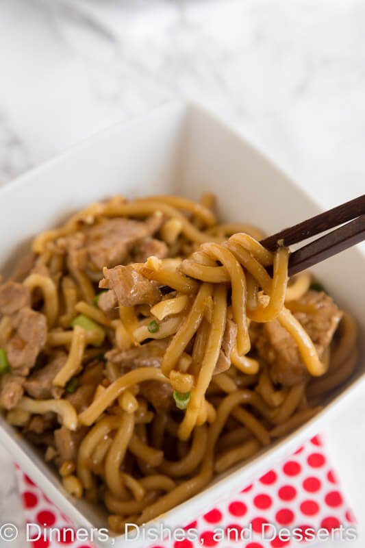 asain noodle bowl with chopsticks
